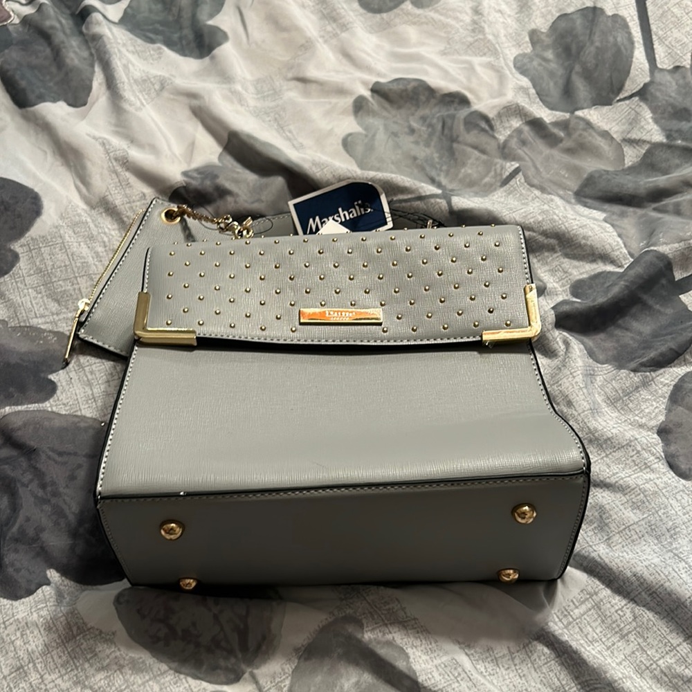 Gray handle bag